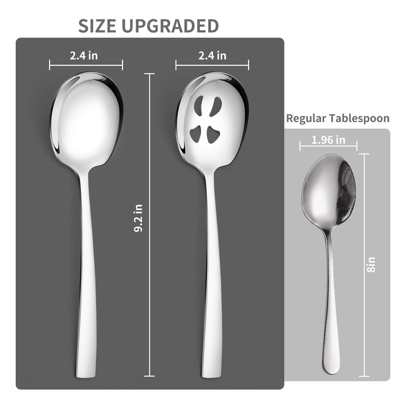 Keyoxy 4 Piece Stainless Steel Serving Spoons Set - 2
