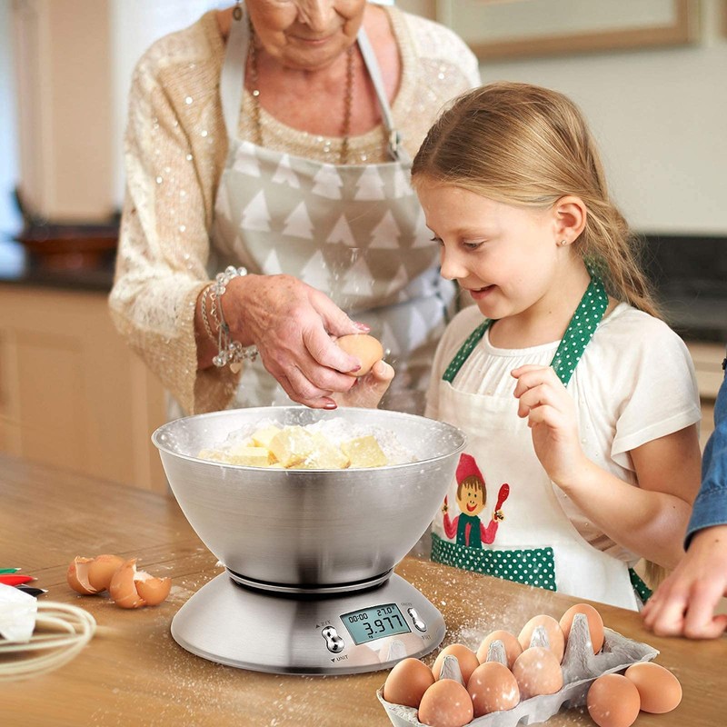 Electronic Kitchen Scales, Uten Kitchen Digital Scale with Detachable Stainless