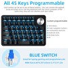 Koolertron One Handed Mechanical Gaming Keyboard with 24 Macro Keys,