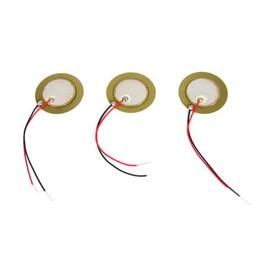 3-pack 20mm Piezo pickups/buzzers with 2-inch leads