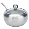 RASTKY Sugar Bowl Stainless Steel Clear Lid Inbuilt Spoon for