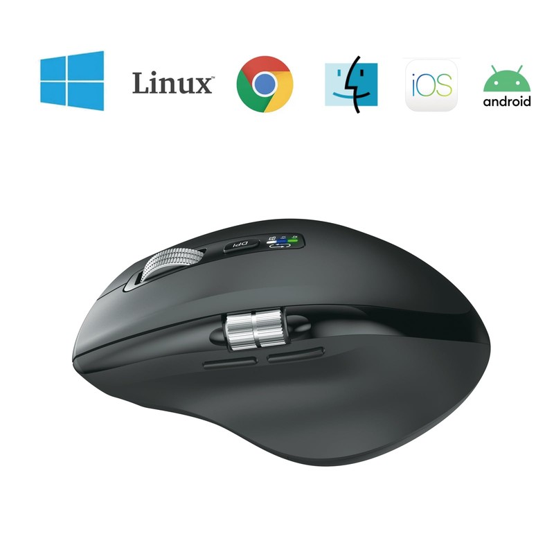 INFINMIND Kabellose Computer-Bluetooth-Maus mit intelligentem Flying Scroll, Daumenscroll-Maus, ergonomische Maus,