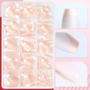 240pc French Tips Press on Nails Short Coffin Fake Nails
