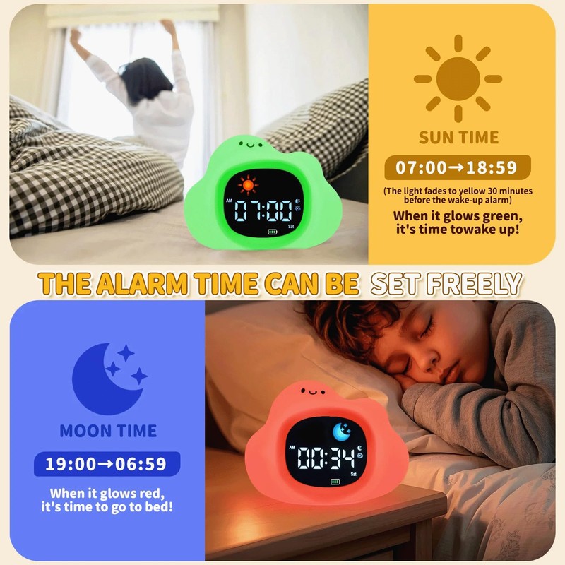 Digital Sunrise Alarm Clock with White Noise Machine – Night