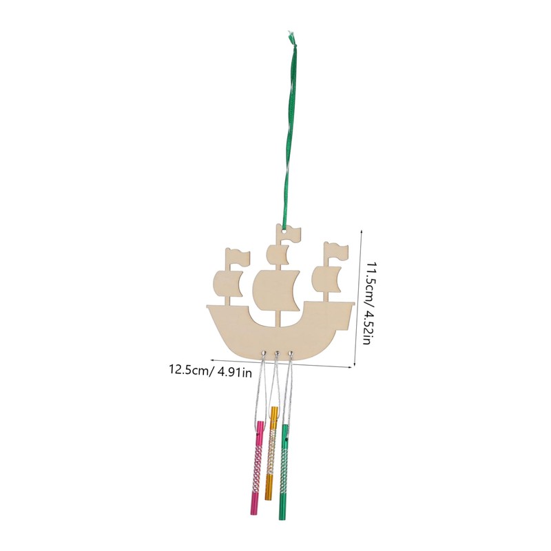 Gatuida 1 Set DIY Sailboat Wind Chime Craft Kit for