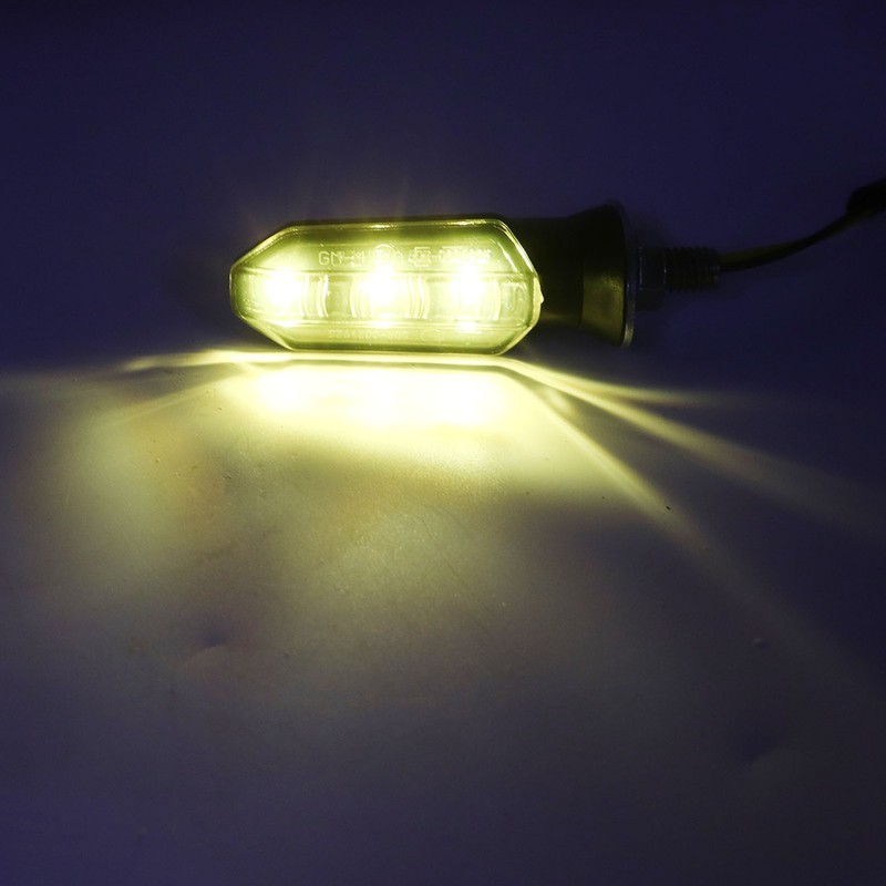 4Pcs Motorcycle LED Turn Signal Lights Mini Front Rear Indicator