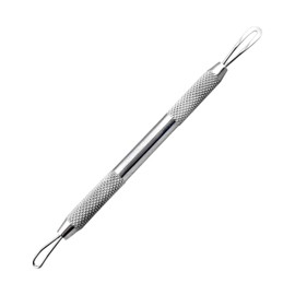 The Body Tools ® Professional Blackheads Whiteheads Remover Extractor Facial Tool -Flat and Round Stainless Steel Wired Ends - Polished Round Edges Reduce Pain Easy to Use