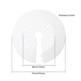 30Pcs Flange Pipe Cover, Escutcheon Plate Plumbing Cover Water Drain Pipe Line Cover White Decoration Pipe Collar for Radiators,Water Pipes,Angle Valves