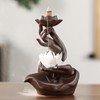 Backflow Incense Burner, Lotus Flower/Monk Waterfall Incense Holder, Handmade Ceramic