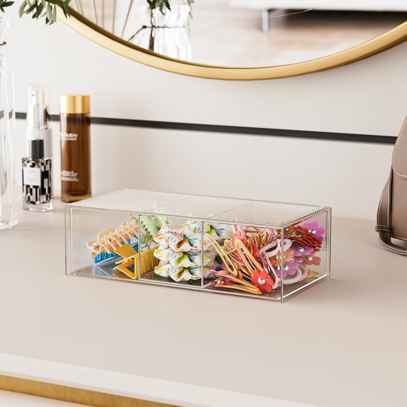 JDOTL Hair Accessories Organizer for Girls, Clear Acrylic Hair Bow