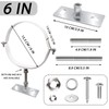 2 Sets 6 Inch Adjustable Pipe Bracket Heavy Duty Adjustable