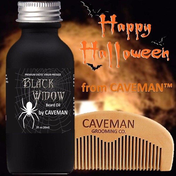 Hand Crafted Caveman® Beard Oil beard conditioner FREE Wooden Beard Comb Caveman