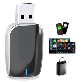 【2025年技適認証済・正規販売品】ワイヤレスアダプター 車用 CarPlay & Android Autoアダプター USB-A&C対応 無線化 コードレス使用・自動接続・Bluetooth/音楽/音声コントロール/GPSナビゲーション 98%以上の車種に対応 日本語説明書