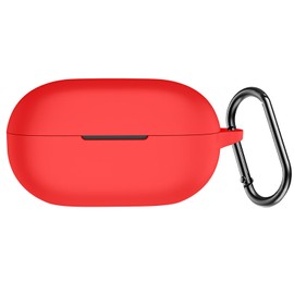 USTIYA Funda para Beats Solo Buds Case Silicona Protectora de Cover Carcasa Antigolpes con Llavero Mosquetón Accesorios de Auriculares (Rojo)