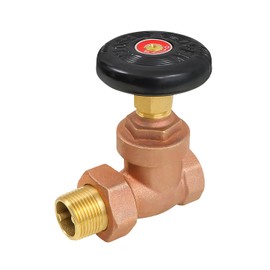 Midline Valve 6I563 Steam Radiator Gate Valve; Air Vent Temperature Control; 3/4 in. FIP x Male Union; Brass