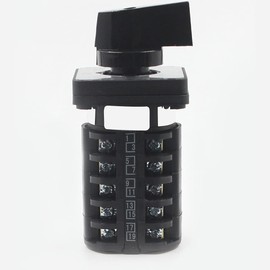 Boxonly Universal Transfer Switch Single Wire Dual Power Switch v Rotary Switch LW8-10 Three Gear and Five Section 10A 1Pcs