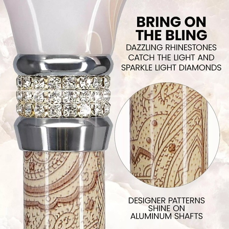 Royal RC Canes Creme Pearlz Designer Adjustable Cane