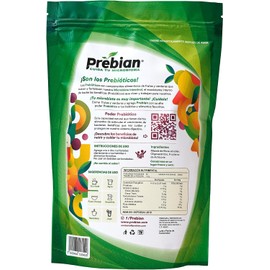 Prebian, Prebióticos, Alimenta tus Probióticos, Fortalece la Microbiota intestinal, Favorece la Salud Digestiva. Sin Sabor, Keto Friendly.