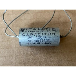 Vishay Sprague 2 NOS Vintage .39 uf 100v Sprague Vitamin Q PIO Capacitors Oil 96P .47 subs (Qty