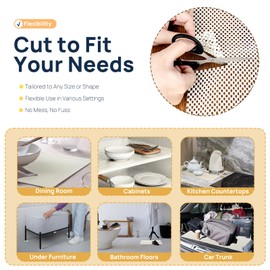 MAIYADUO 60x150 cm Anti Slip Rug Underlay, Multipurpose Non Slip Mat, PVC Cuttable Rug Gripper for Laminate, Wooden, Tile Floors