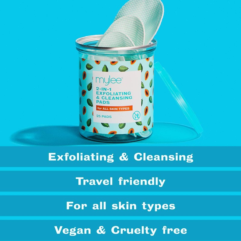 Mylee 2 in 1 Exfoliating & Cleansing Pads - Ideal