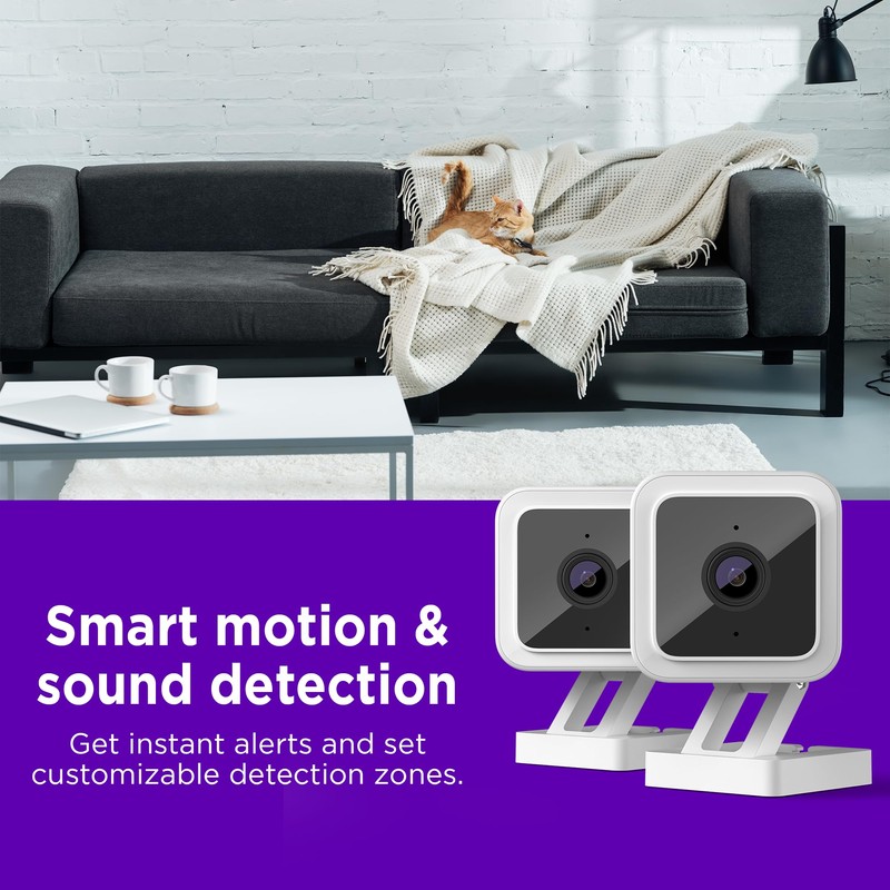 Roku Indoor Camera for Home Security, 2-Pack - Wired Security