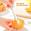 Fokmuaex 1pcs Stainless Steel Citrus Peeler - Ergonomic Orange/Lemon/Grapefruit Peeler
