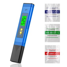 Digital pH Meter for Water 0.00-14.00 High Precision pH Pen Water Quality Tester Auto Calibration and Clear Display for Kitchen Household Drinking Water Pool Aquariums Laboratory (Blue)