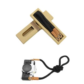 MINI GAGA Vintage Handmade Camera Neck Strap for Leica Nikon Fuji Pentax Canon Panasonic Sony Short Black