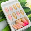 EYZOTSF Press on Almond Nails Medium Length Glossy Full Cover