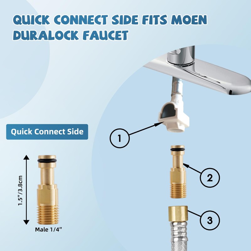 Hygie Rinse Kitchen Sink Spray Attachment/Hose/Holder Set Compatible with Moen/Delta