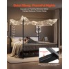 VEVOR Canopy Bed Frame King Size, Metal Canopy Bed with