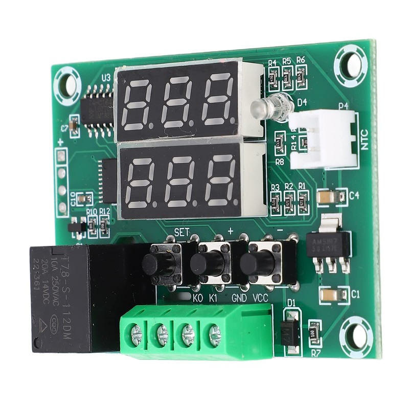 Digital Thermostat Temperature Controller, Dual Display Module with High Accuracy