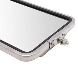 TRQ West Coast Mirror 16x7 Stainless Steel Pair Compatible with Commercial Heavy Duty Truck