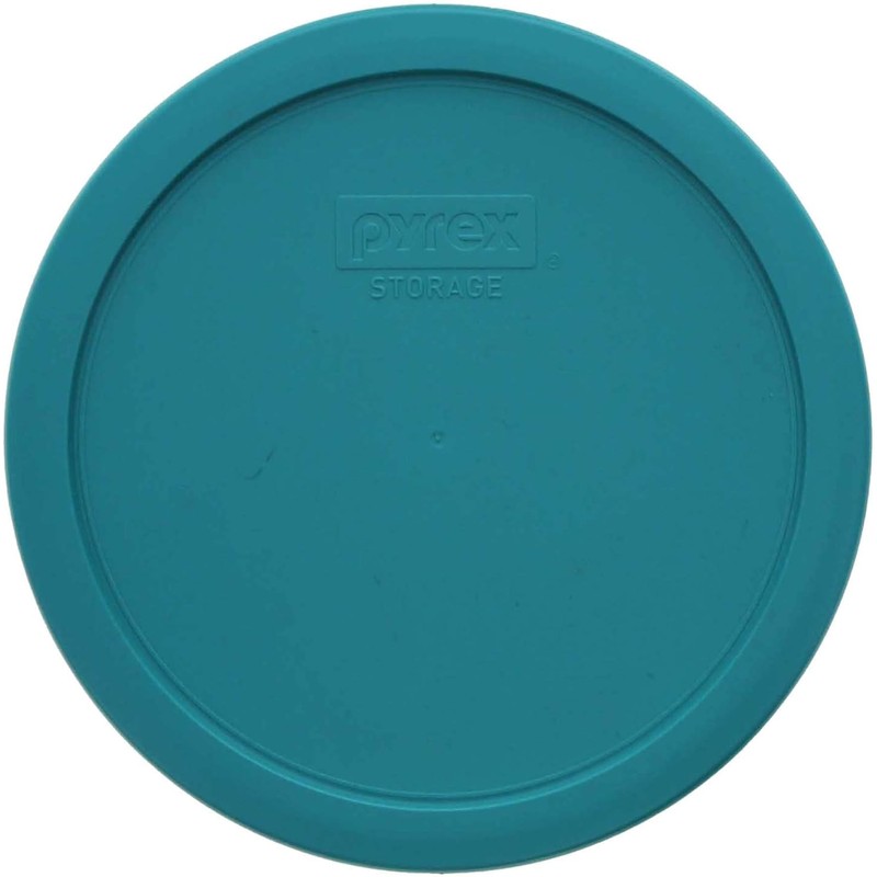 Pyrex 7402-PC 7-Cup Turquoise Plastic Food Storage Lid, 2 Pack