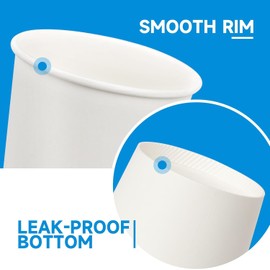 Buy & Delight 100 Pack Paper Cups 8 oz, Heavy Duty Disposable Coffee Cups, Paper Coffee Cups Hot/Cold Beverage Drinking Cup for Water Juice or Tea, Office Party Home Travel