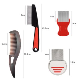 BEELUKY 4 Stück Schuppenkamm kopfhaut kamm Dandruff Comb Schuppen Kamm Detox Comb Edelstahl Hohlzahn Haarbürste Dandruff Lice Comb Waschbarer Schuppen Linderung für Menschen Hunde Katzen Reduces