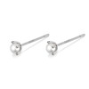Silver 925 Earrings, Silver, Gold, 18K Coating, Hypoallergenic, Pearl, Small,