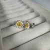 Sterling Silver & Gold Dipped Daisy Flower Stud Earrings