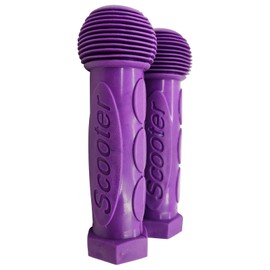 2 Pcs Bike Handle Cover Non-slip Kids Scooter Handlebar Soft Rubber Handlebar Grips for Kids Mini or Max Micro Scooter/Wheel Scooters Blue (Purple)
