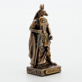 Veronese Design 3 3/8 Inch Anubis Egyptian God of The Dead Resin Miniature Hand Painted Bronze Finish Figurine