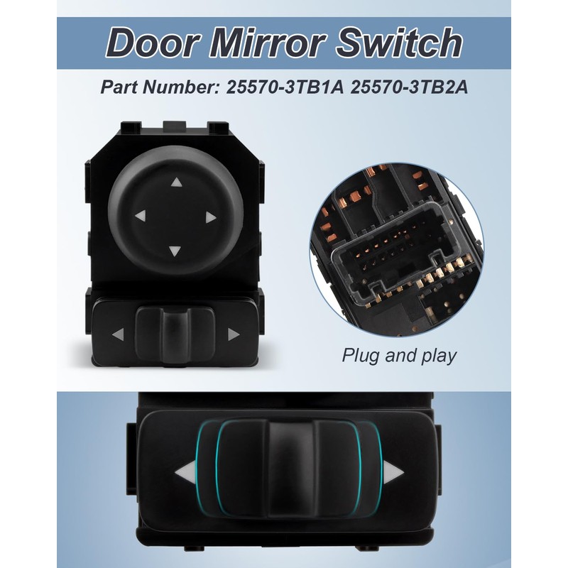 Door Mirror Switch Control Left Side Assy-Mirror Control Fit for