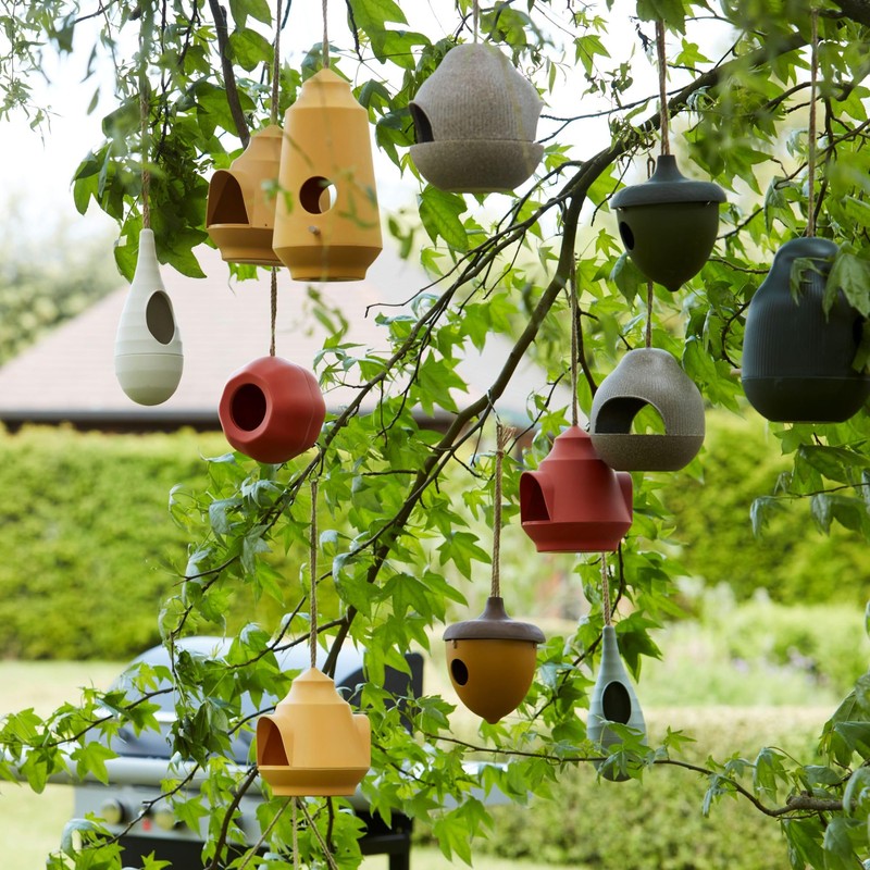 Point-Virgule Nesting Box for Birds, Bird House for Hanging, Acorns,