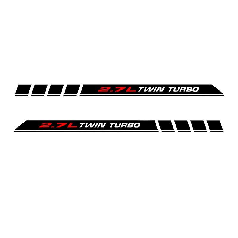 2.7L Twin Turbo Pickup Truck Engine Hood Decals Emblem for