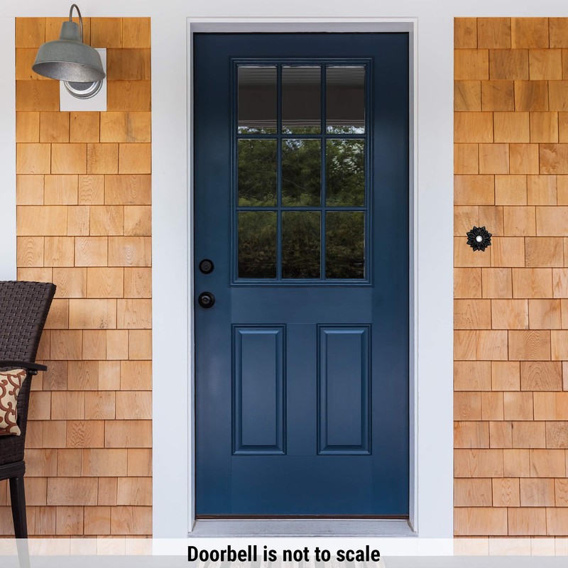Waterwood Solid Brass Radiance Doorbell in Black - Wired &