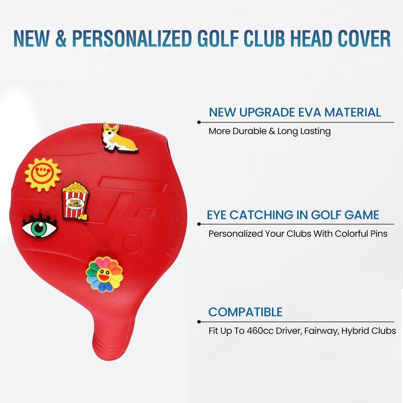 FRANKTECH Golf Head Covers, EVA Plastic Golf Club Covers for