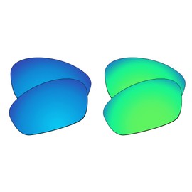 EZReplace Lenses Replacement for Oakley Straight Jacket 2007 Sunglasses (Polarized Lenses) - Fits Oakley Straight Jacket 2007 Frame (Ice Blue+Spring Green)