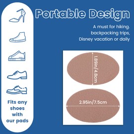 Wanmu Moleskin for Feet, Adhesive Blister Prevention Pads Mole Skin Tape Stickers for Feet Heel Shoes Padding for Blisters, Shoes, Toes, Heel - 20 Sheets (40 Pieces Total)