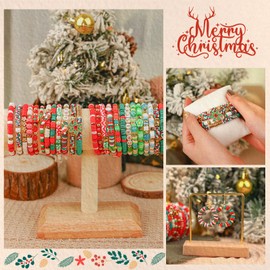 Gionlion Christmas Bracelet Making Kit, Clay Beads Friendship Bracelet Kit Christmas Crafts Gifts for Girls Ages 6-12, Gold Beads Charm Bracelet Maker Set Preppy Jewelry Making Kit Gifts for Teen