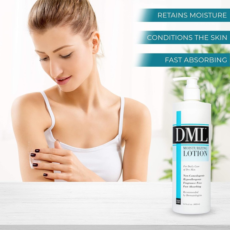 Dml Moisturizing Lotion for Dry Skin, Fragrance Free - 16